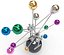 Pendule Newton créative rotative boules éternelles multicolores