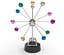 Pendule Newton créative rotative boules éternelles multicolores