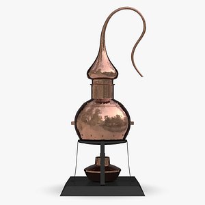 Distillation Cube Alembic. Small Copper Alembic Still