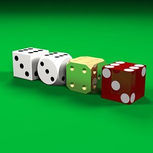 dice set 3d model