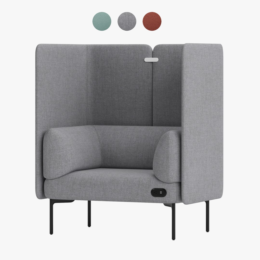 Haworth Cabana Individual Lounge S9L2-H 3D Model - TurboSquid 2262191