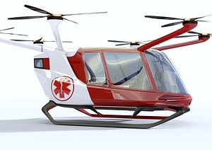 Medical Ambulance Drone with Interior