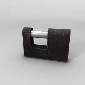padlock lock 3d max