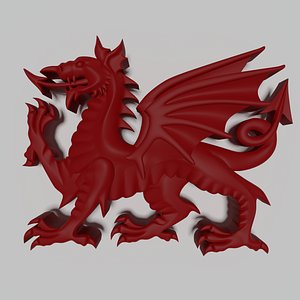 Heraldic Welsh Dragon