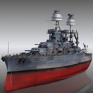 USS Nevada BB-36 Nevada-class battleships model