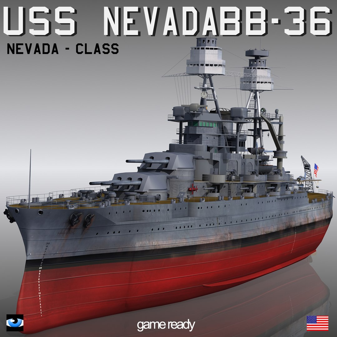 USS Nevada BB-36 Nevada-class battleships model https://p.turbosquid.com/ts-thumb/kB/mO8Sth/Ow/bb36_001/jpg/1687257691/1920x1080/fit_q87/bde4c706d8a5b406b4a7b7a479755b403c8e5fdc/bb36_001.jpg
