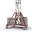 Modelos 3D de veículos de construção montados em c