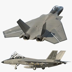 Fictional stealth fighter SC 3D model