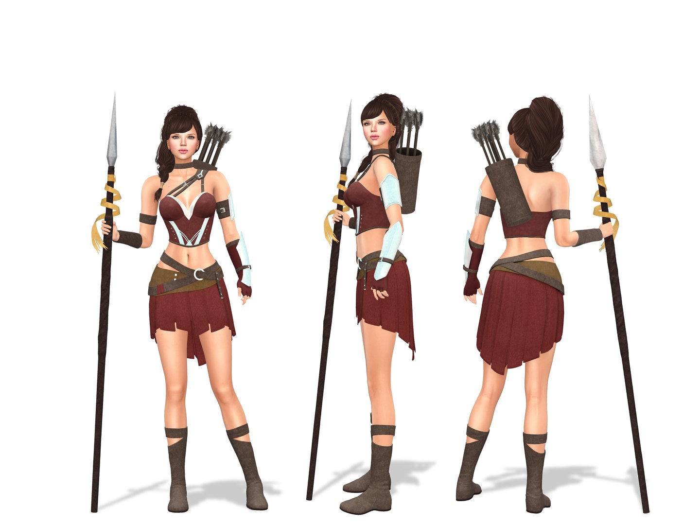 Full Warrior Archer Outfit Model - TurboSquid 1948235