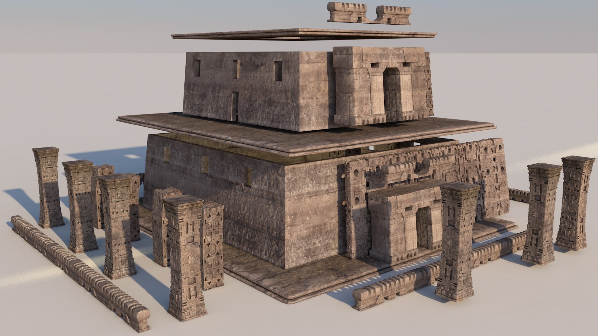 Pre-Columbian Aztec Buildings 3D https://p.turbosquid.com/ts-thumb/kC/56wxBj/ZJ/fantastictemple014/jpg/1754049148/1920x1080/fit_q87/e554c09fd3f4a9f8bca24005941584545e937a05/fantastictemple014.jpg