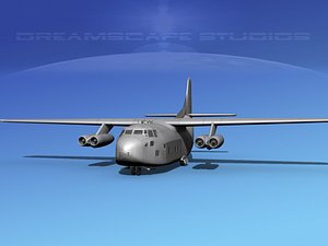 3D aircraft military fairchild c-123a model