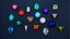 Gemstone Shapes 3D Model Set - Low-Poly Jewellery Collection Low-poly 3D model