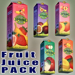spring fruit juice 3d max