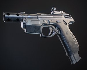 3D pistol pbr model