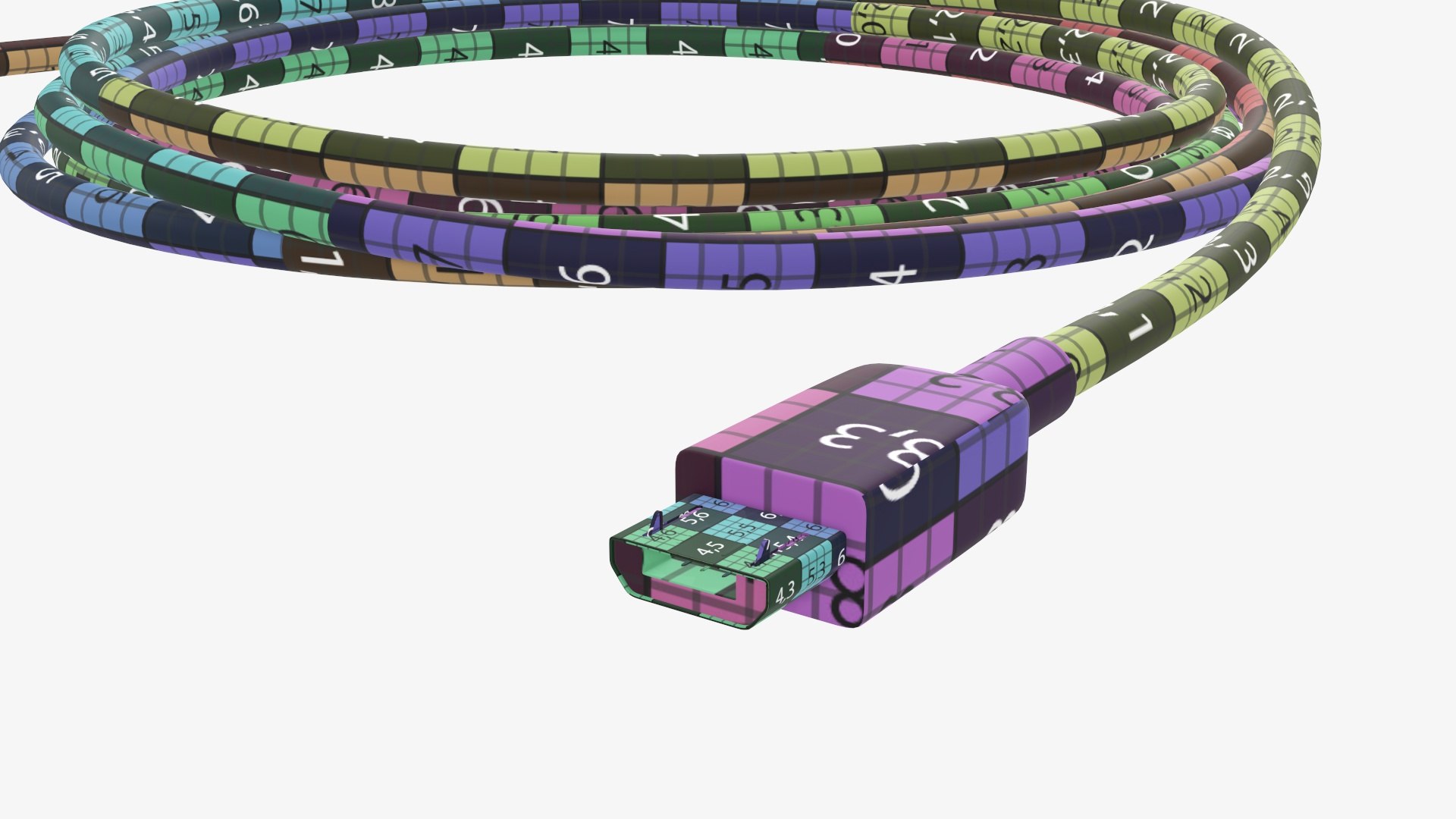 Micro Usb Cable 3D - TurboSquid 1698137