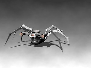 armored robot spider 3d model