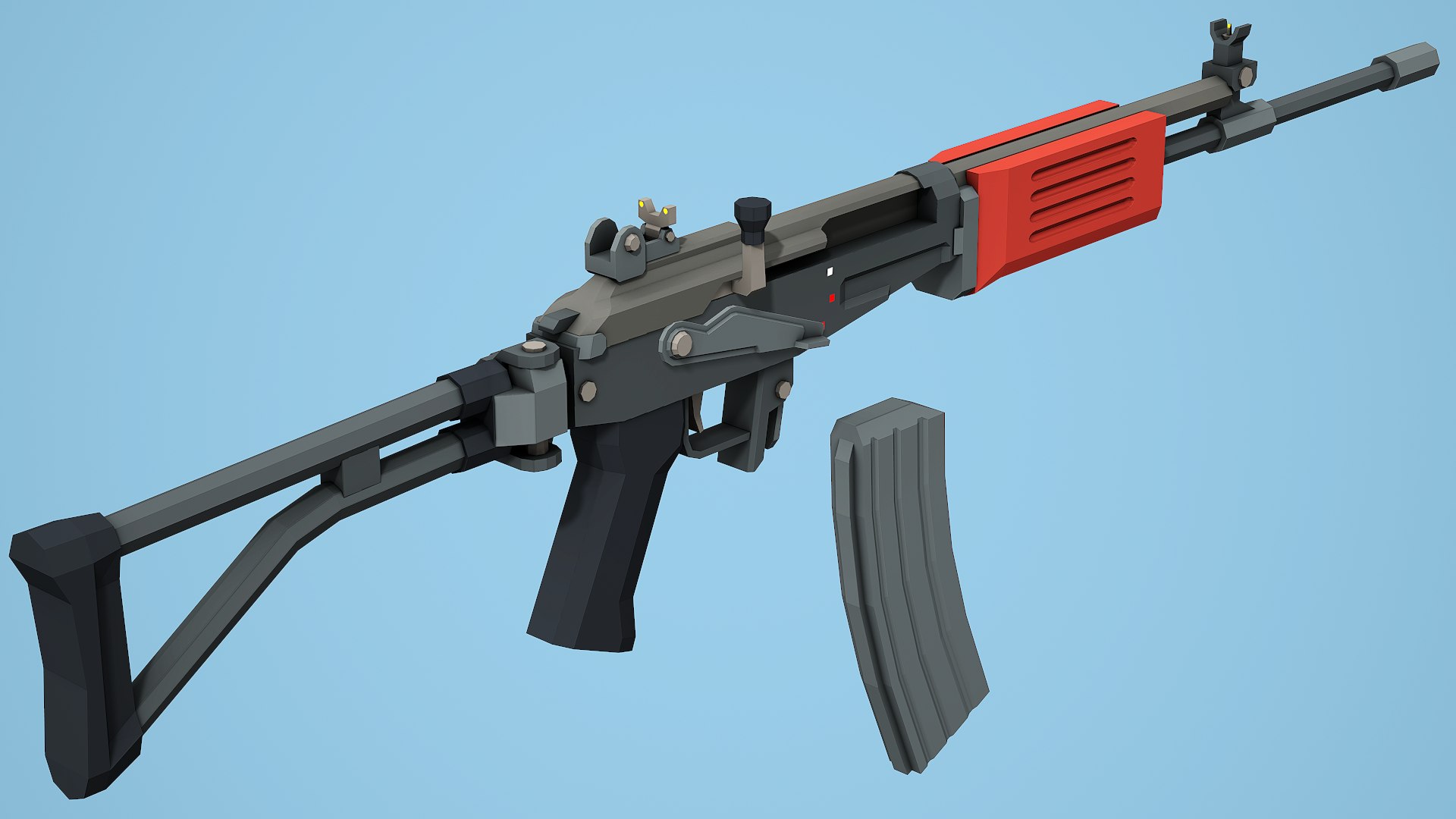 Stylized Galil ARM Rifle Low Poly Mobile Ready 3D Model - TurboSquid ...