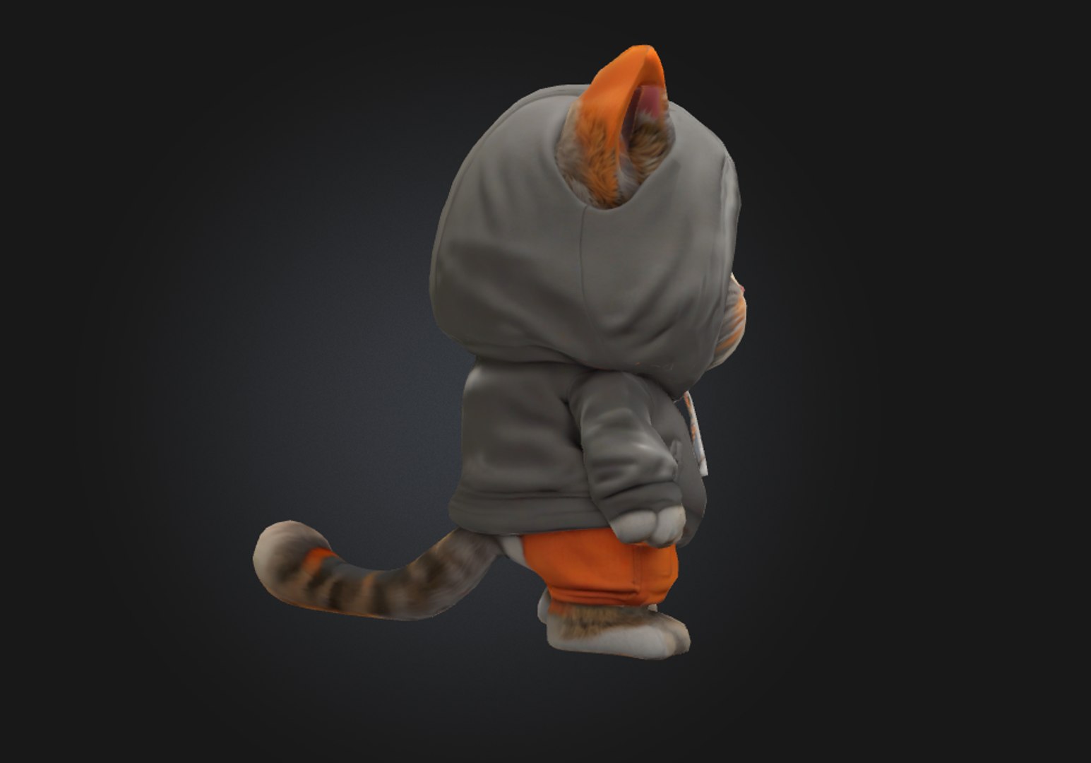 3D Hoodie Cat Stylized 3D Cartoon Character In Streetwear - TurboSquid ...