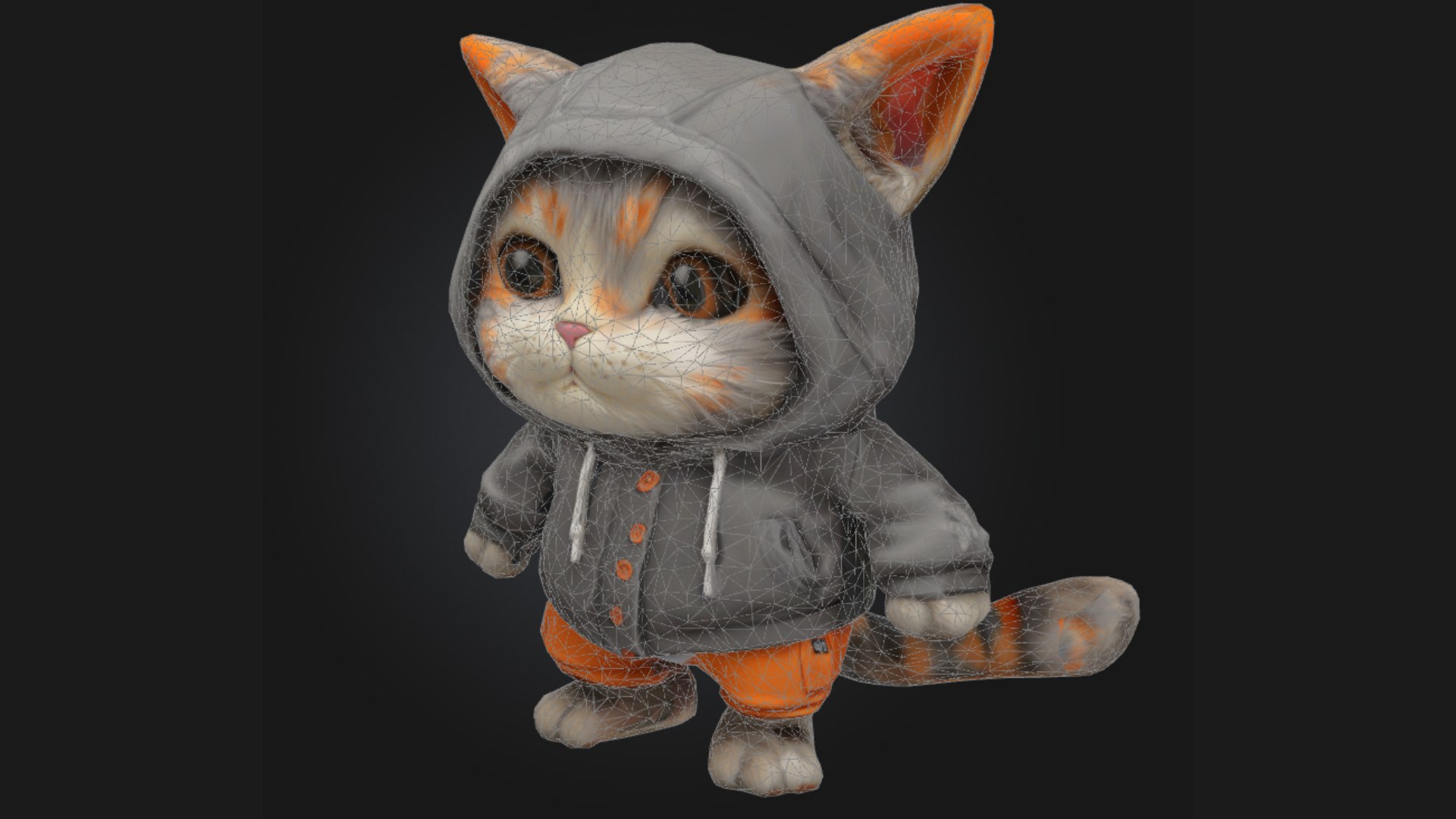 3D Hoodie Cat Stylized 3D Cartoon Character In Streetwear - TurboSquid ...