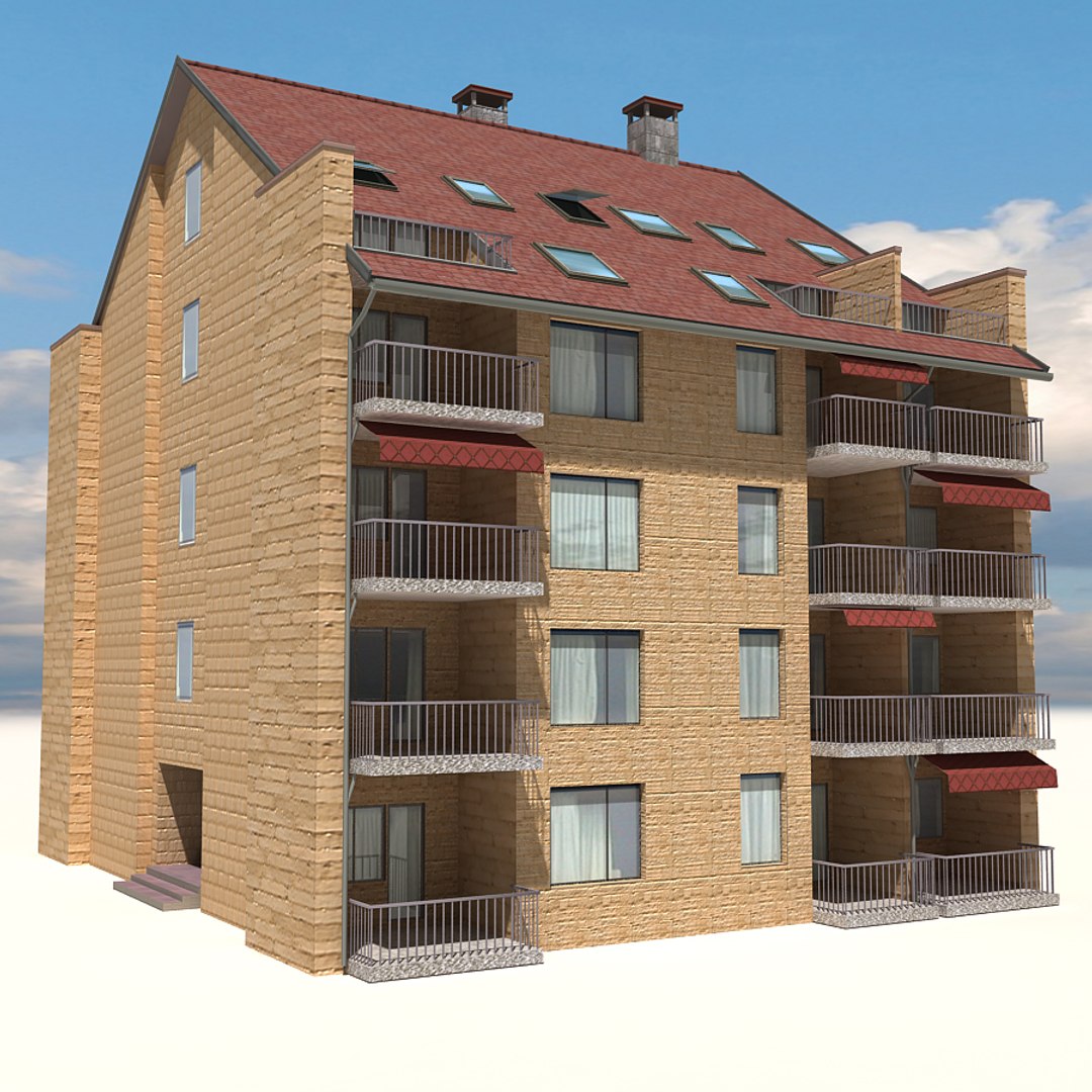 3d City Block Building 03