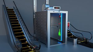 3D Movable elevator 3D model