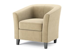 3D model Preston Fabric Club Chair