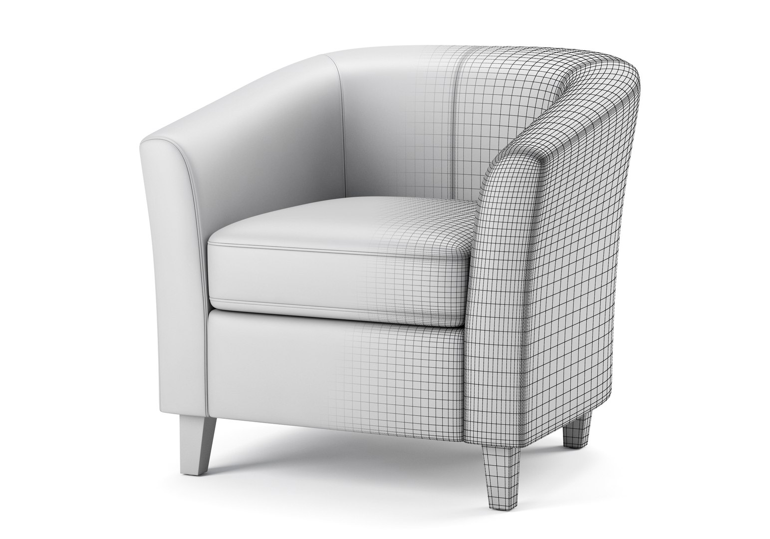 3D model Preston Fabric Club Chair TurboSquid 1947835