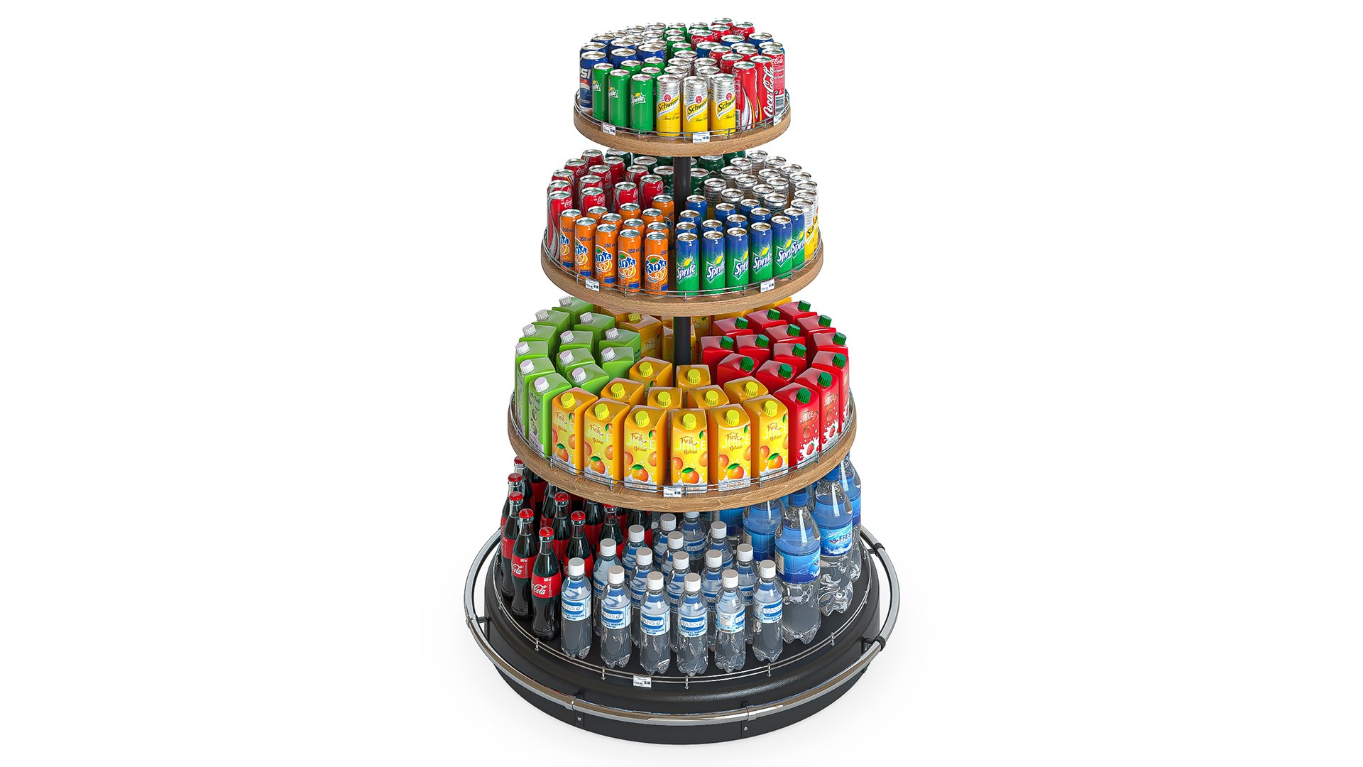 Rack With Drinks 3D Model - TurboSquid 1984734