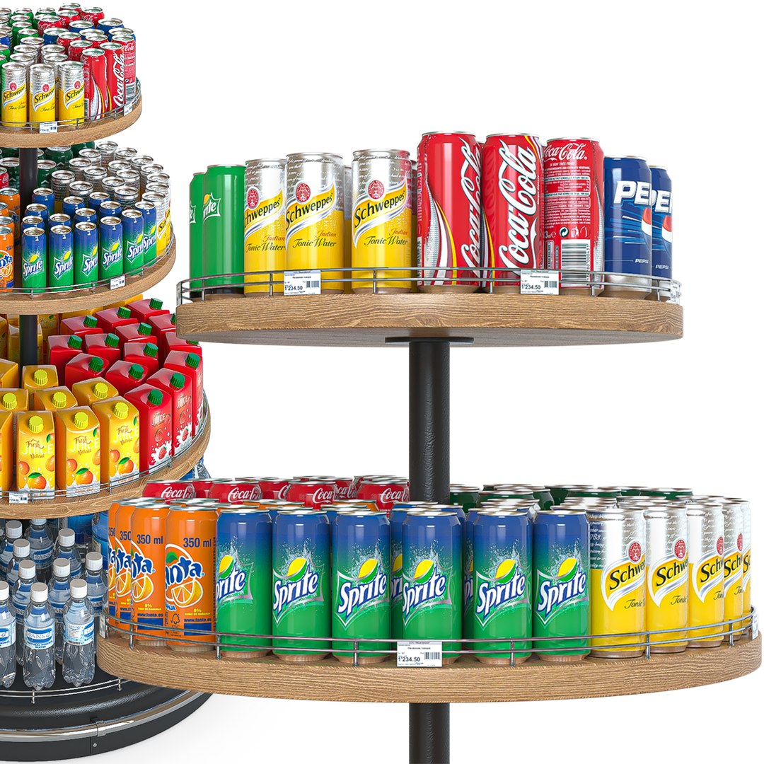 Rack With Drinks 3D Model - TurboSquid 1984734