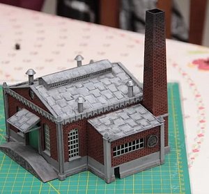 N scale factory building