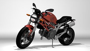 motorcycle ducati monster 696 3d model