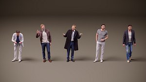 Collection of people x 5 19 3D model