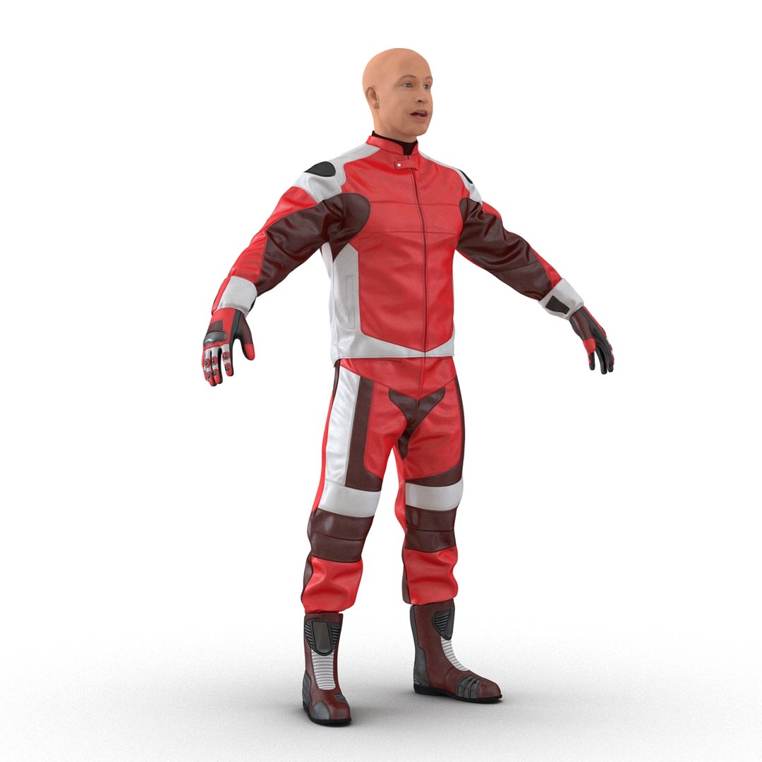 3D motorcycle rider generic 2 model - TurboSquid 1557579