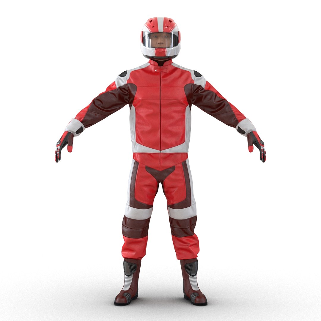 3D motorcycle rider generic 2 model - TurboSquid 1557579