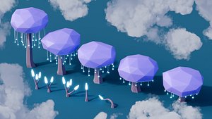 3D Low Poly Fantasy Trees Vol 4
