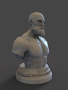 3D sculpture god war printing model