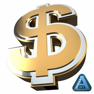3d dollar sign