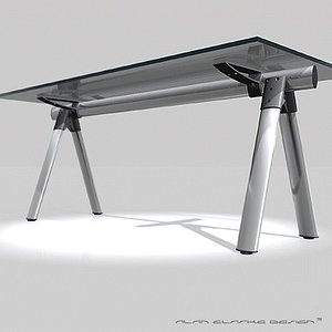 DESIGNER DESK - Glass & Aluminium