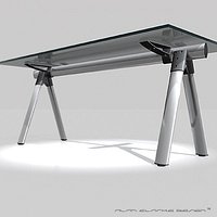 DESIGNER DESK - Glass & Aluminium