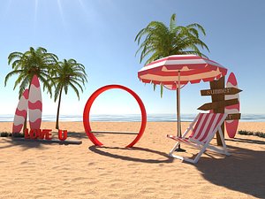 3D beach model