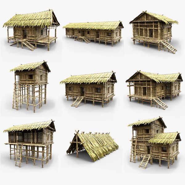 Tribal Jungle Hut - 3D Model by Enterables