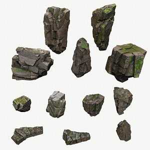 Maya Ruin Rocks 3D model