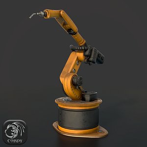 3D industrial robot kuka welding model