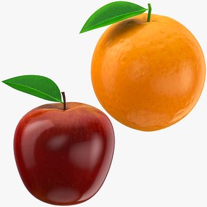3D Apples And Orange Collection model