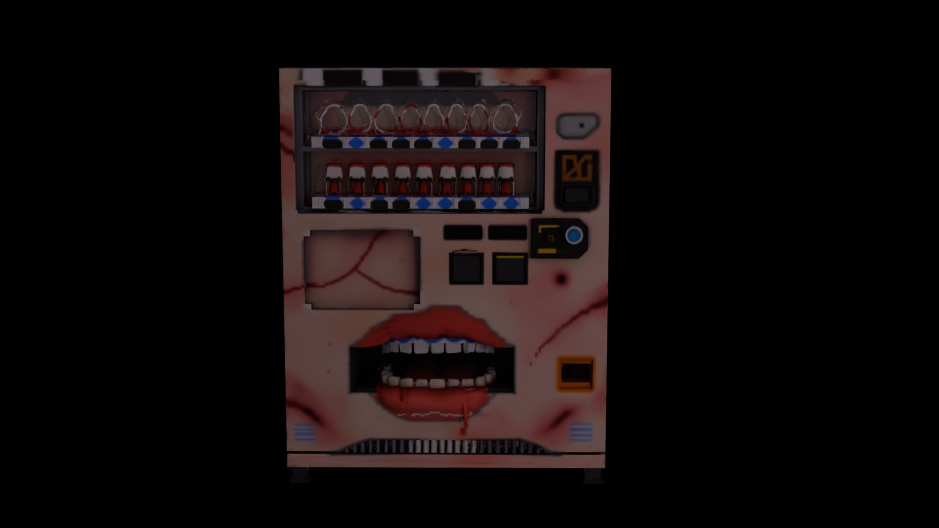 Stylized Horror Flesh Vending Machine Prop 3D Model 3D Model ...