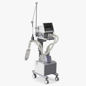 Medical Ventilator System Rigged 3D model
