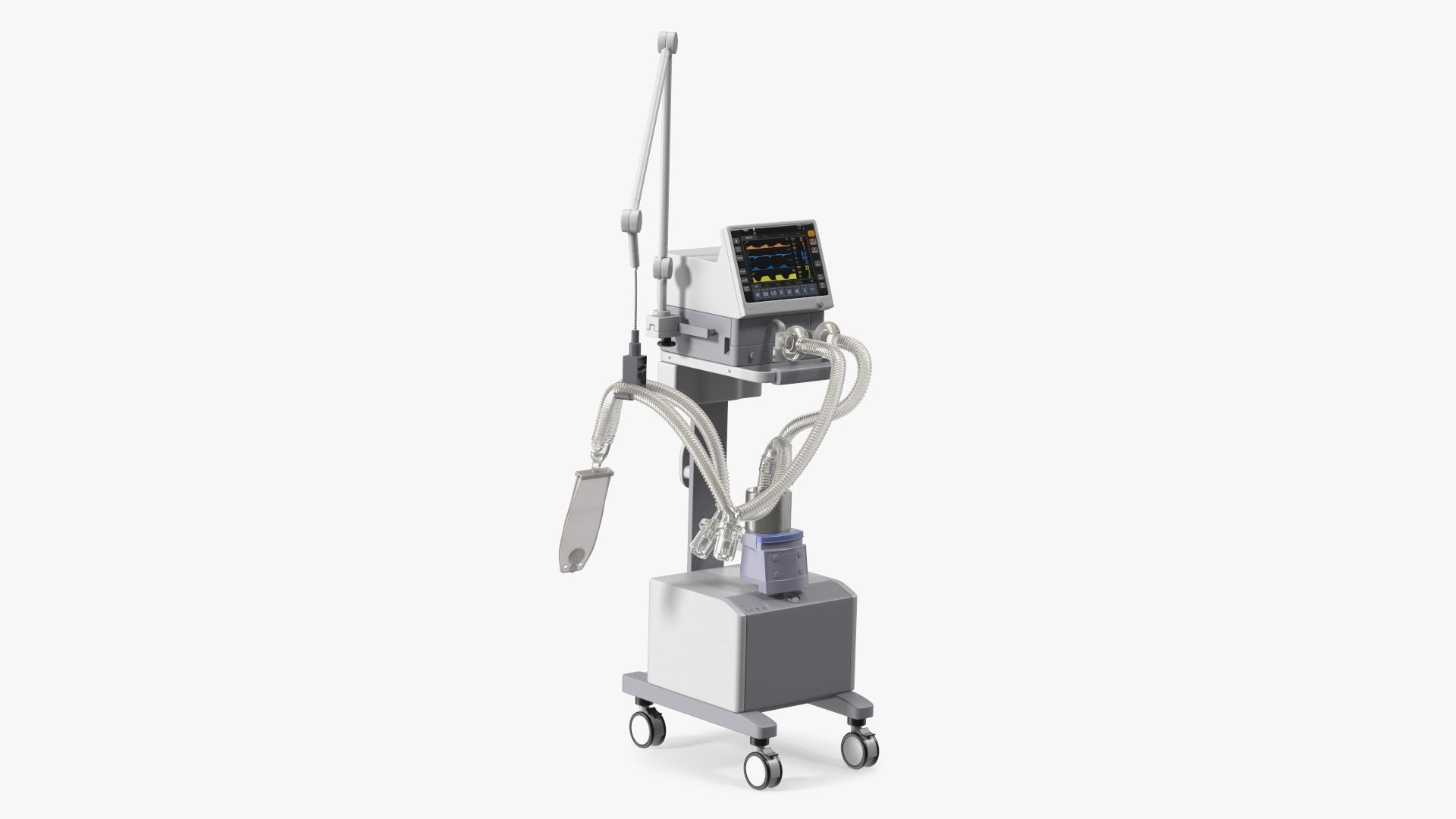 Medical Ventilator System Rigged 3D model preview
