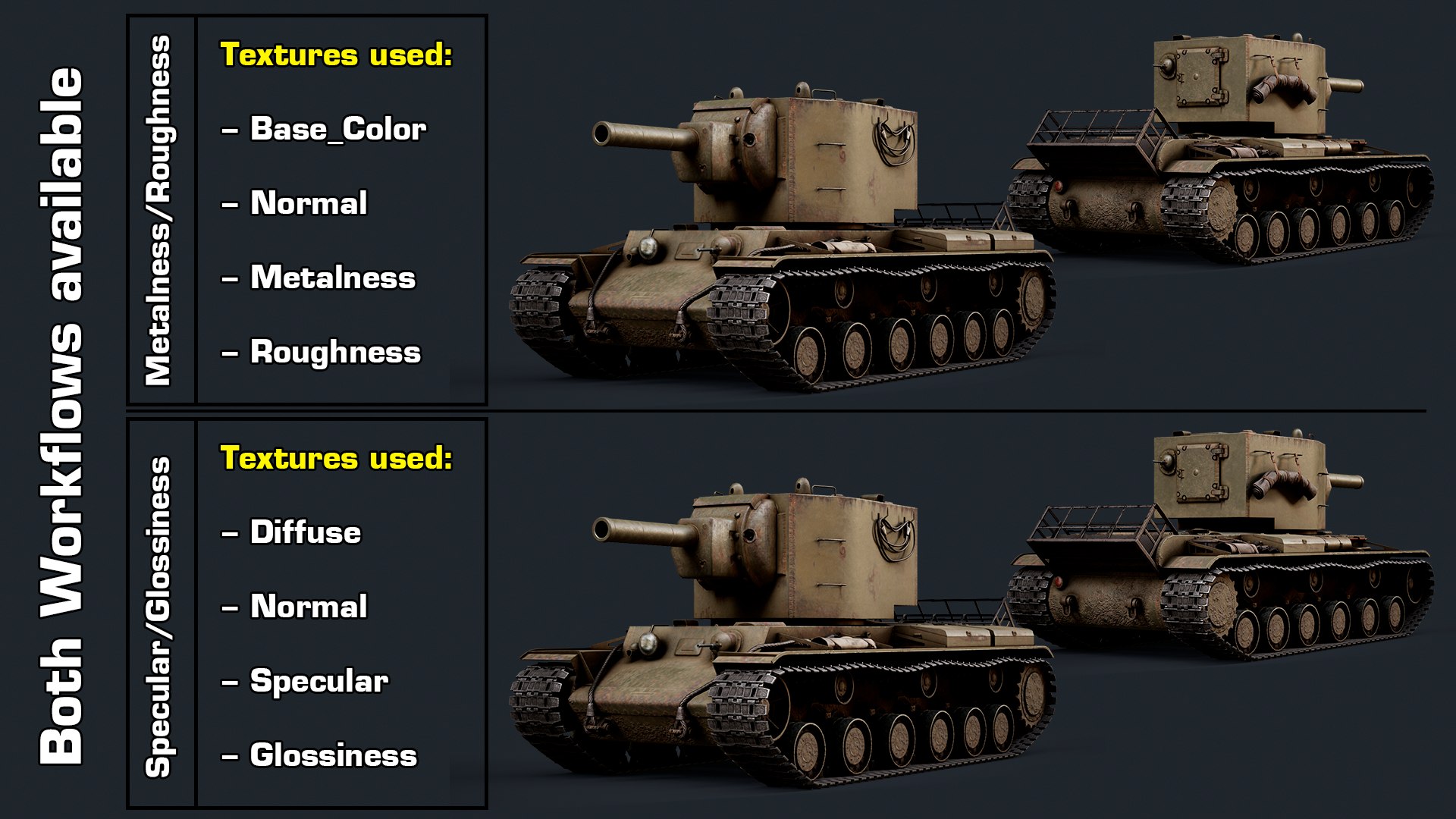 soviet kv-2 gameready 3D model https://p.turbosquid.com/ts-thumb/kD/RtooWv/bo/both_workflows/png/1697103797/1920x1080/fit_q87/e3f9fc77f3a5da01f7cece816972b6dc5de2c800/both_workflows.jpg