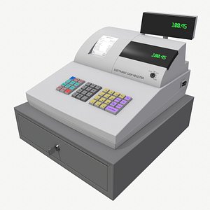 low-poly cash register 3D
