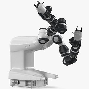 3D Dual Arm Collaborative Robot Rigged for Maya model